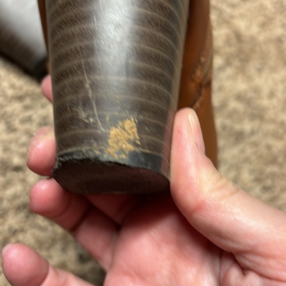 Cato Brown Ankle Boots with Gold Accents - Picture 9 of 11